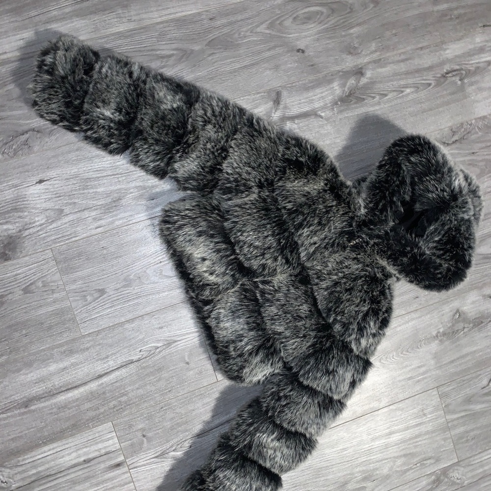 Faux fur bubble jacket